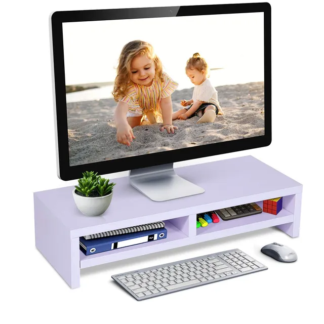 Ejoyous Computer Table réhausseur écran blanc 50x20 cm