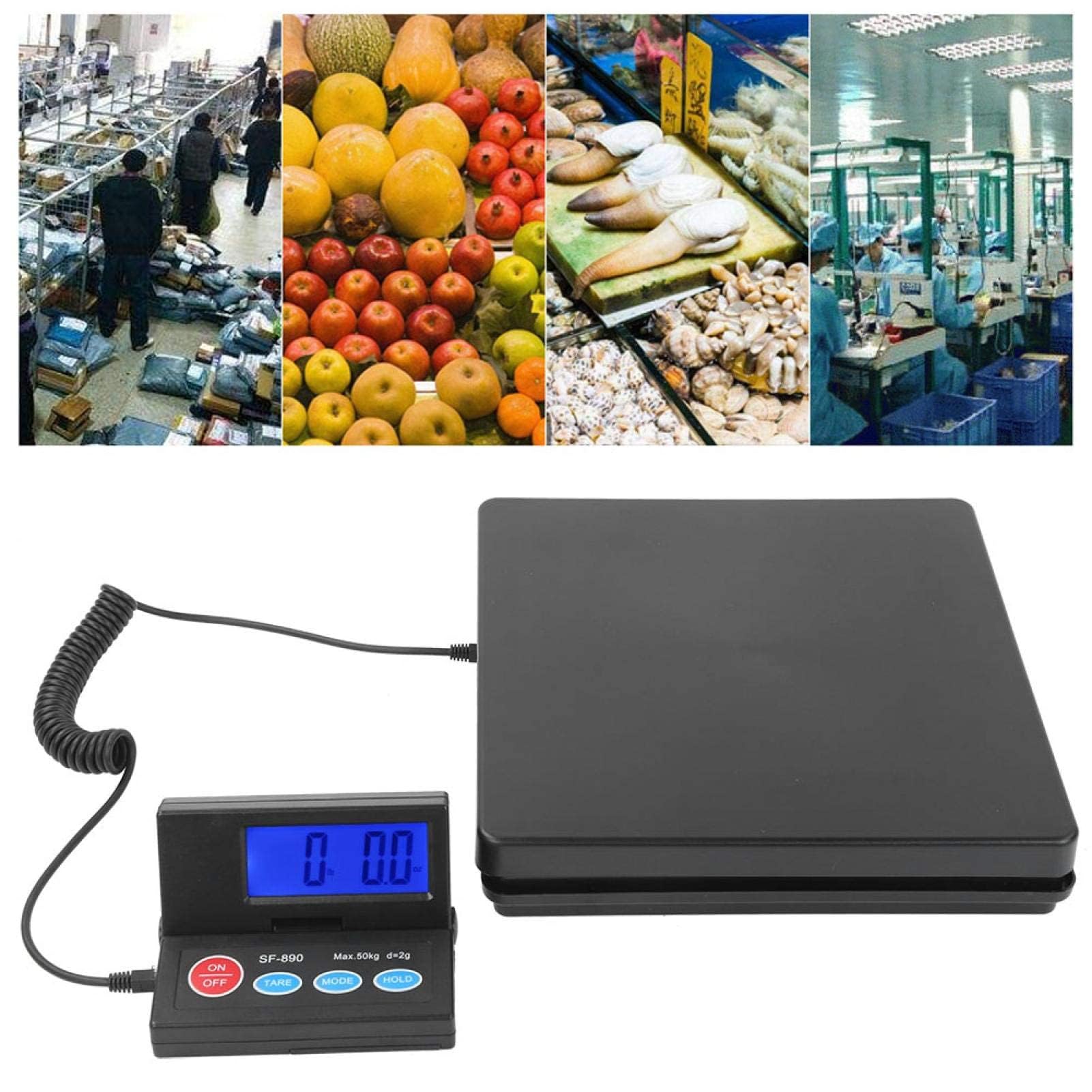 Ejoyous Home Improvement Tool balance postale 50kg LCD inox