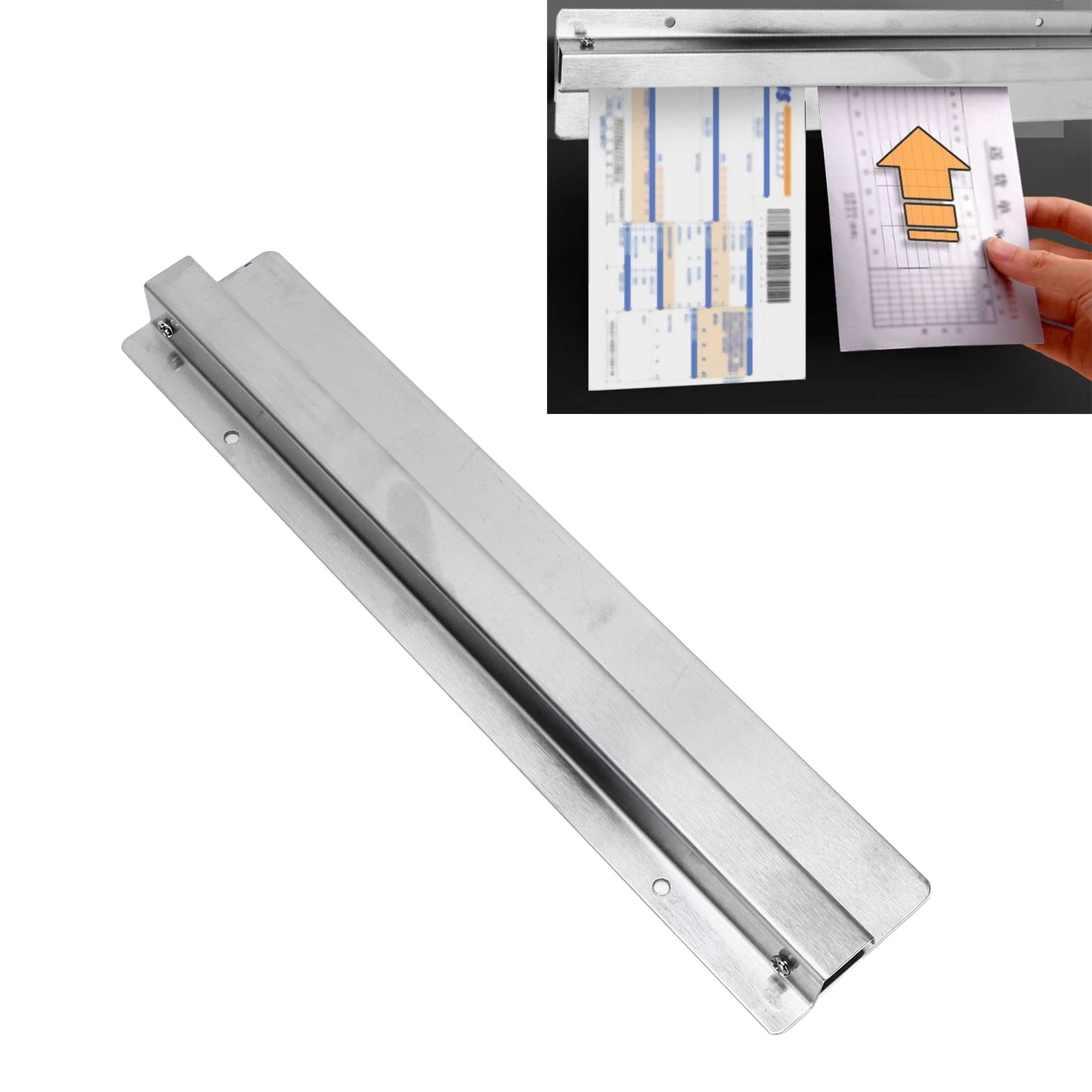 Tissting Support Porte-Ticket Inox Mural 30 cm Billes