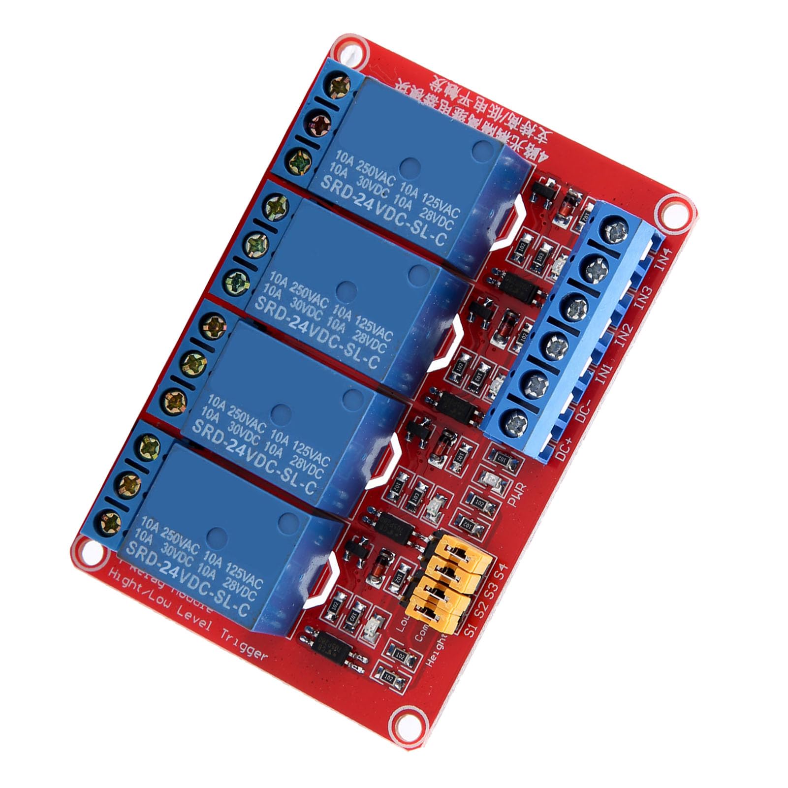 FTVOGUE module relais 4 canaux 24V CC optocoupleur