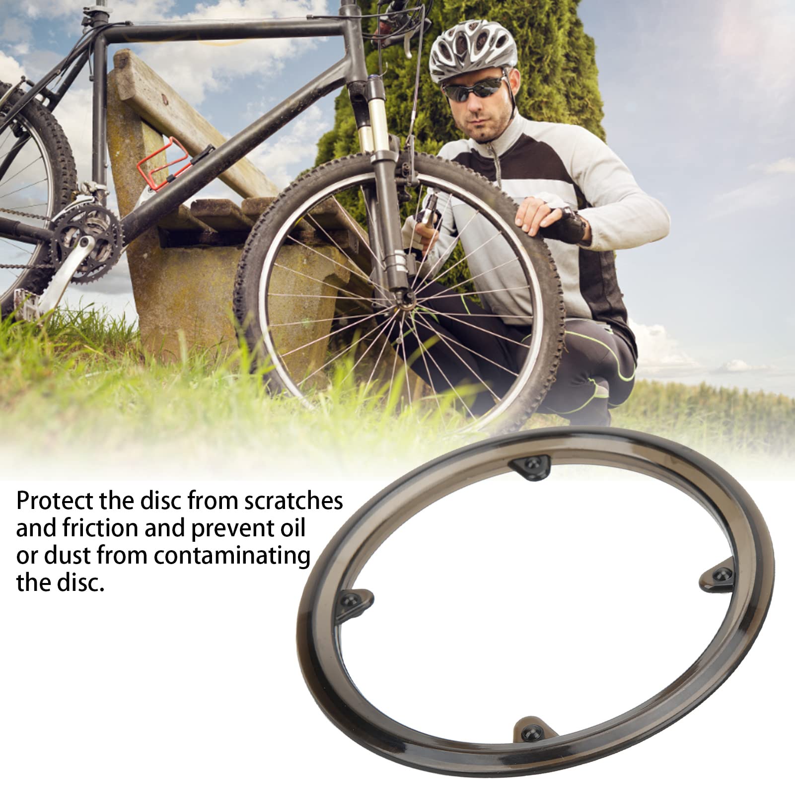 Tissting garde-chaîne vélo plateau plastique noir 4 trous