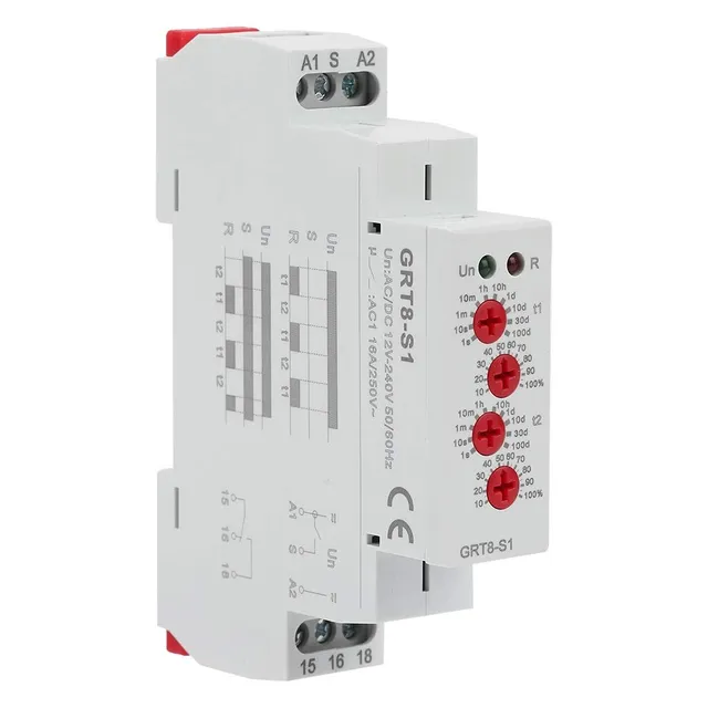 Jadeshay Installation Électrique GRT8-S1 relais temporisé 12-240V