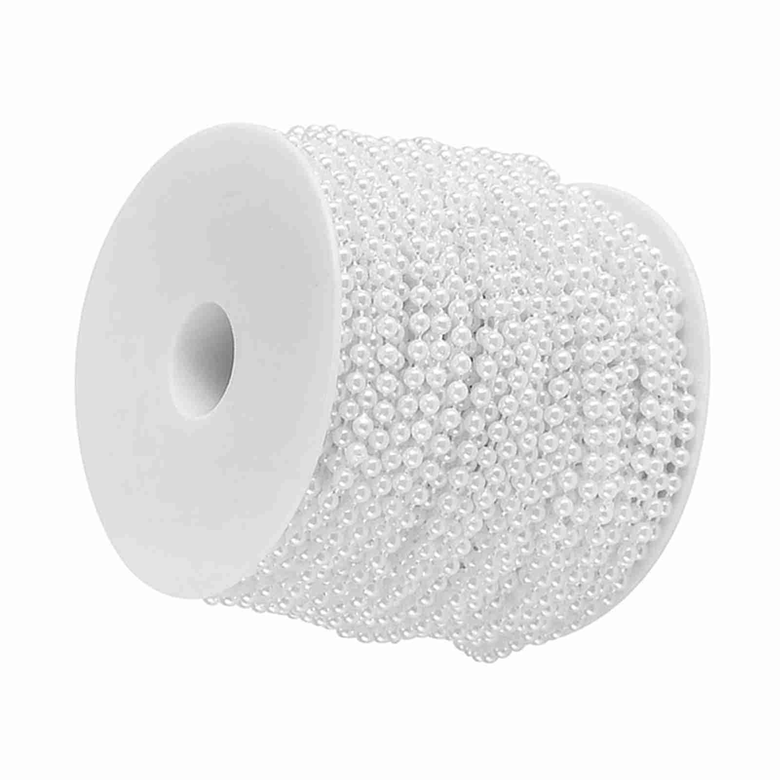 FTVOGUE Perles artificielles blanc 4 mm rouleau 40 m mariage