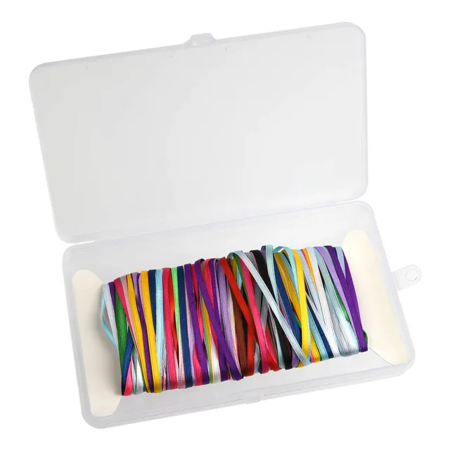 FEPITO Ruban Satin Double Face 18 Couleurs 3 mm x 4 m