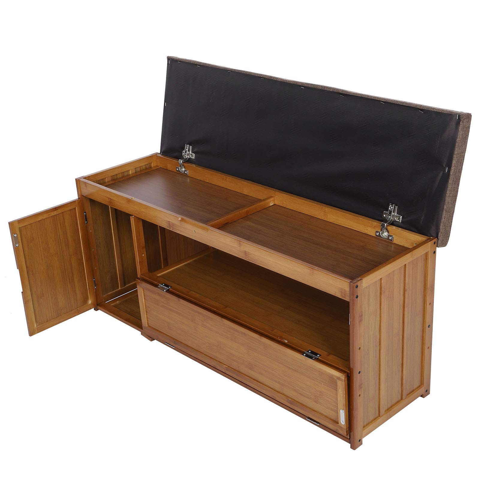 Ejoyous Living Room banc à chaussures bambou 100 cm rembourré