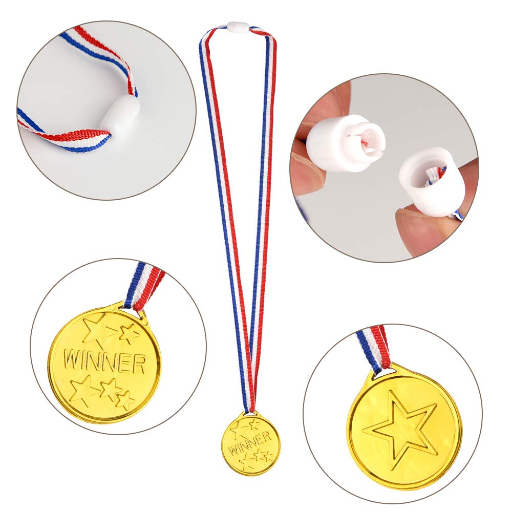 FEPITO Party Decorations trophée et médaille or 50 pièces