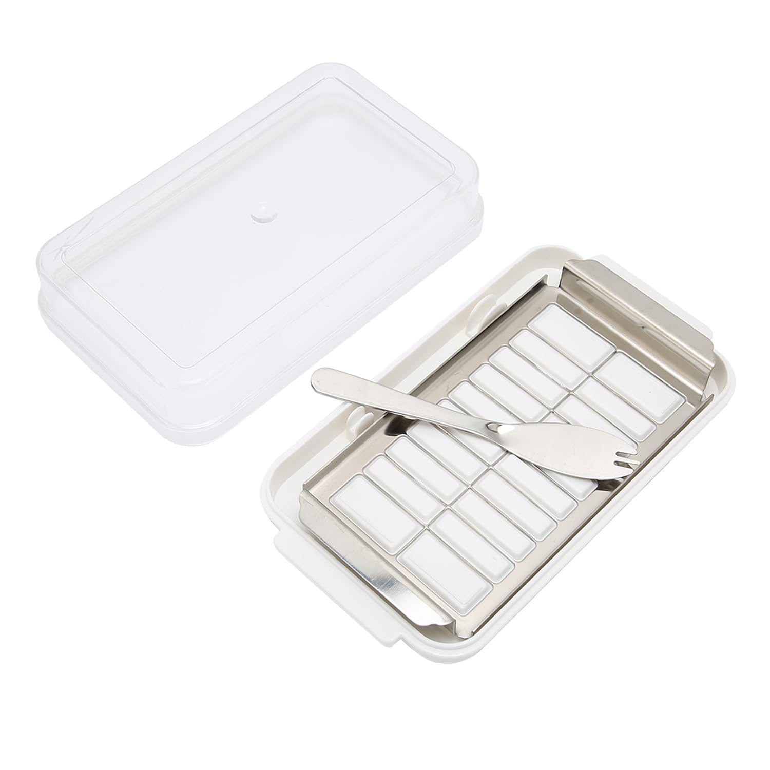 Tissting Kitchen Beurrier avec Couvercle Inox Blanc 19 cm