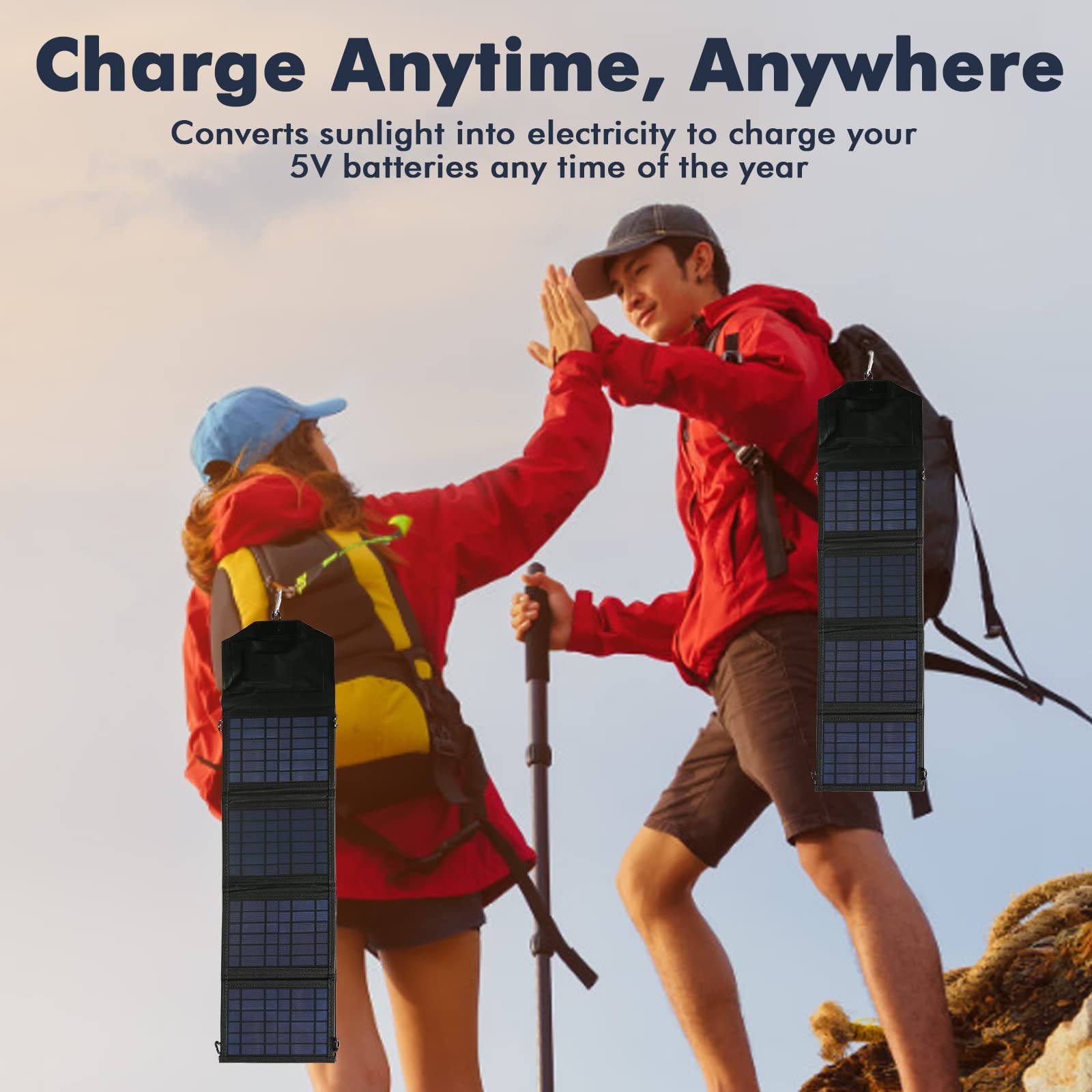 Jadeshay Solaire Photovoltaïque panneau 40W pliable USB