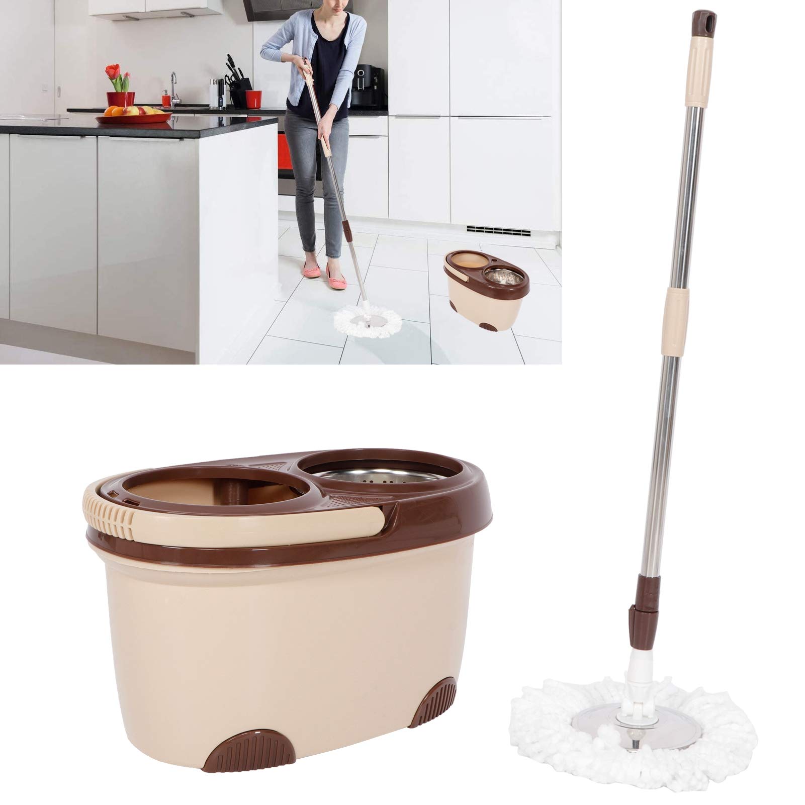 Ejoyous Home Improvement Tool serpillière seau essoreur microfibre 360°