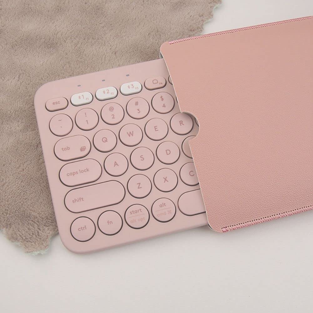 Ejoyous housse clavier K380 rose similicuir