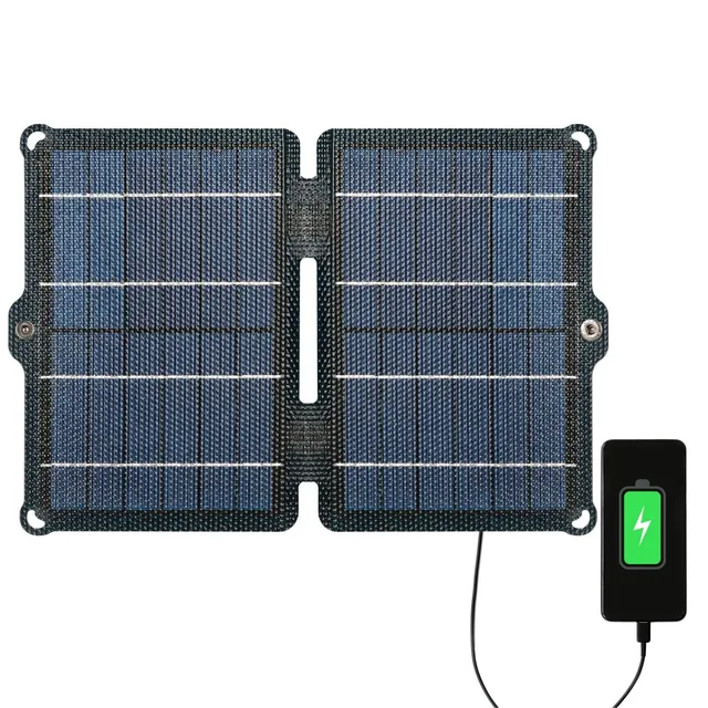 Jadeshay chargeur solaire pliable 10W monocristallin USB