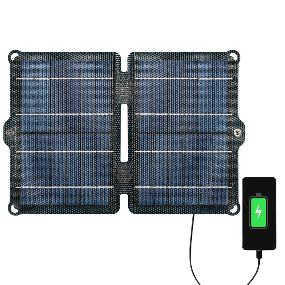 Jadeshay chargeur solaire pliable 10W monocristallin USB