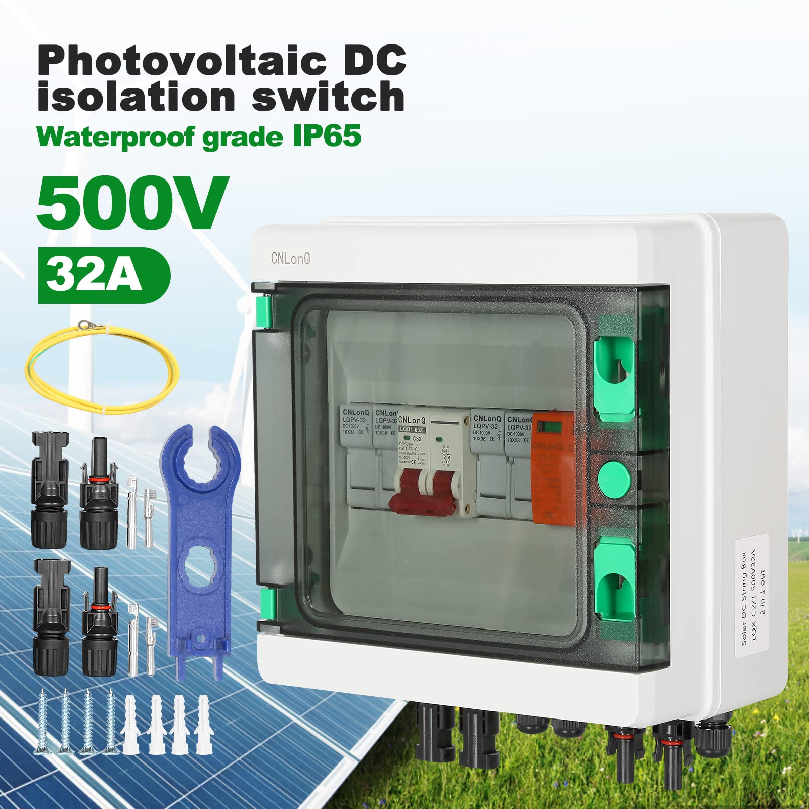 Jadeshay Solaire Photovoltaïque boîtier combinaison 2 voies IP65