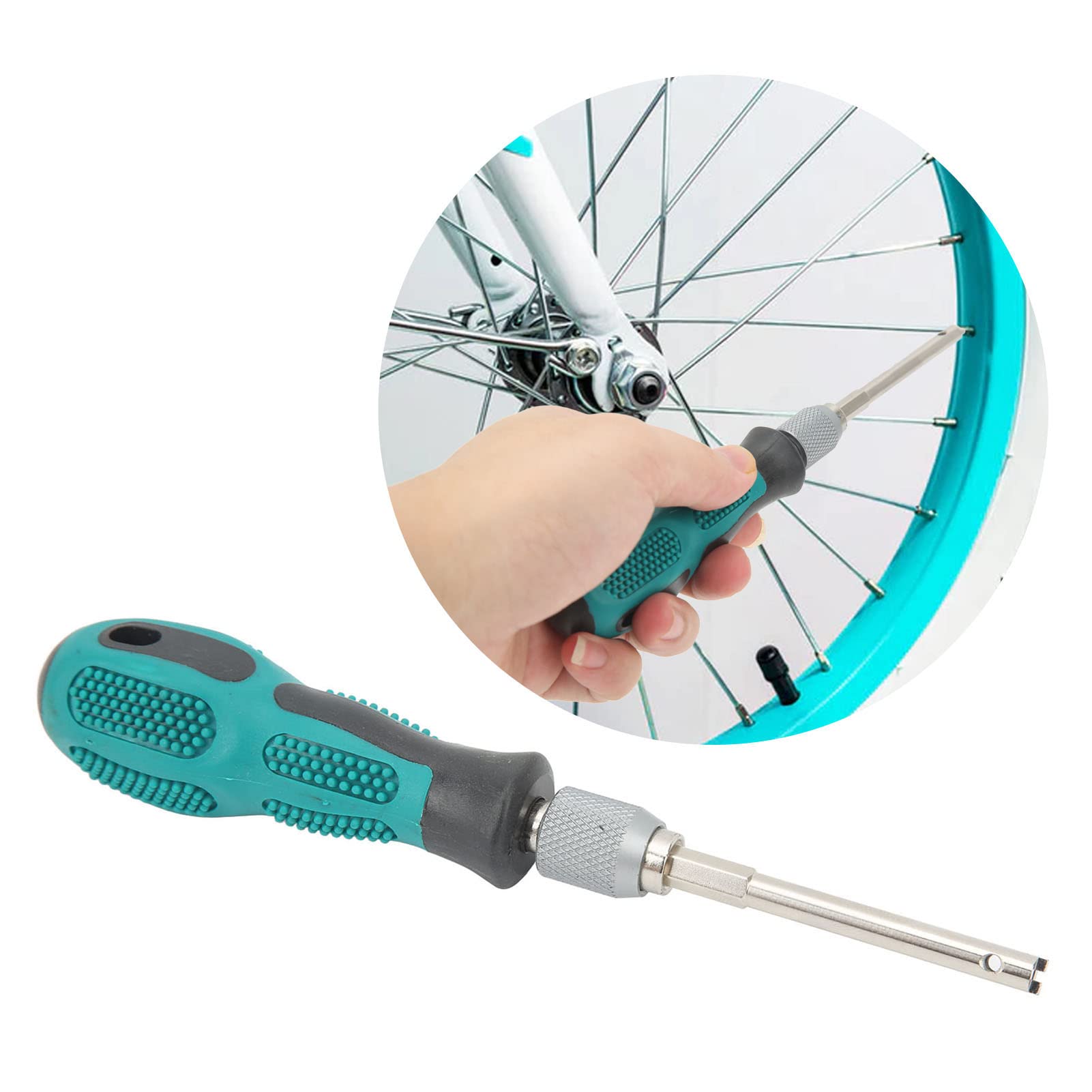 Tissting Outil Rayons Vélo Clé Inox avec Embout Perceuse