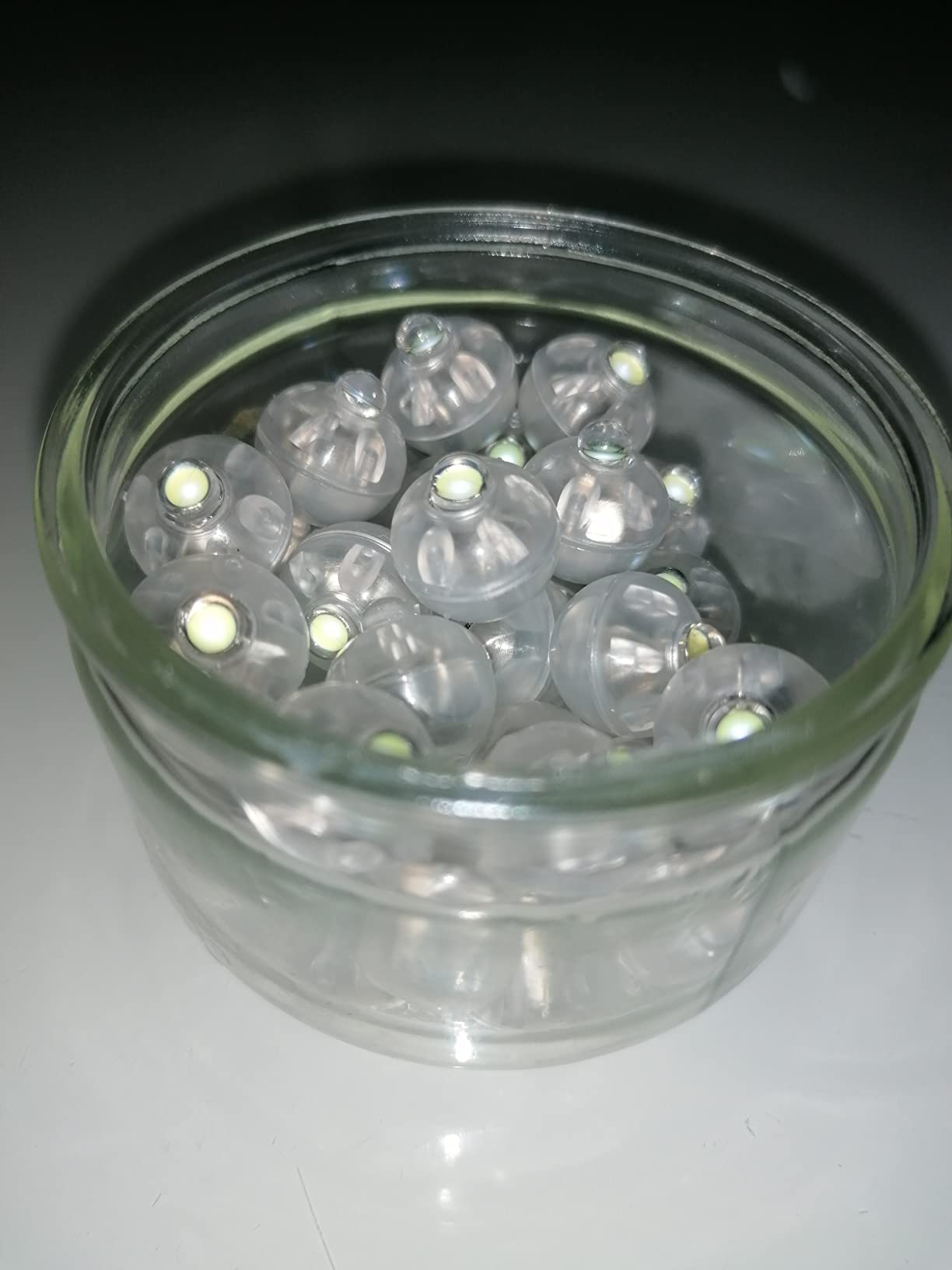 FEPITO Party Decorations boule LED ballon blanc 100 pièces