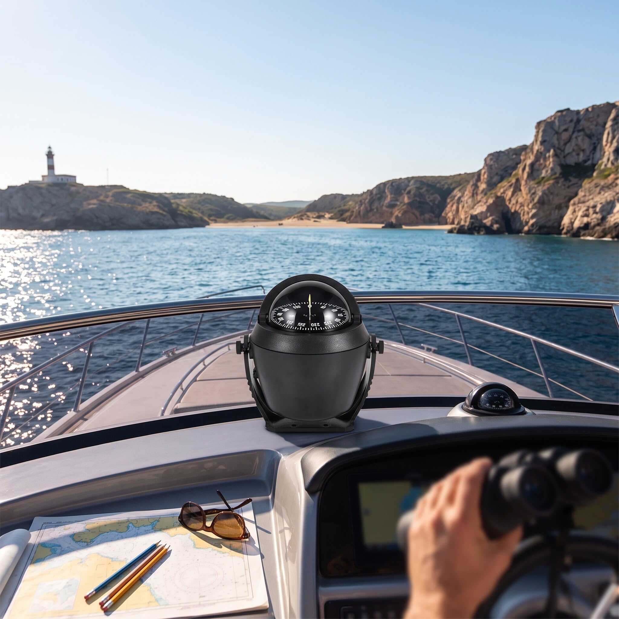 Ejoyous Sports & Equipment boussole bateau LED réglable
