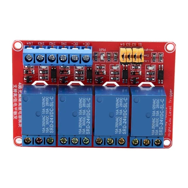 FTVOGUE module relais 4 canaux 24V CC optocoupleur