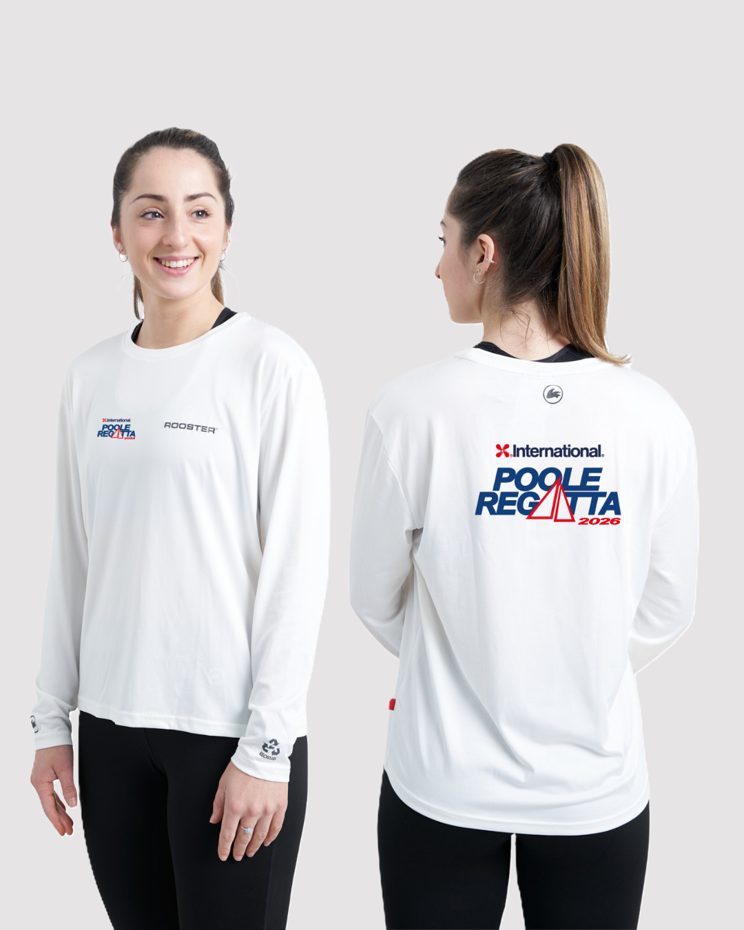 Rooster Tech Tops Quick Dry t-shirt UV blanc manches longues L