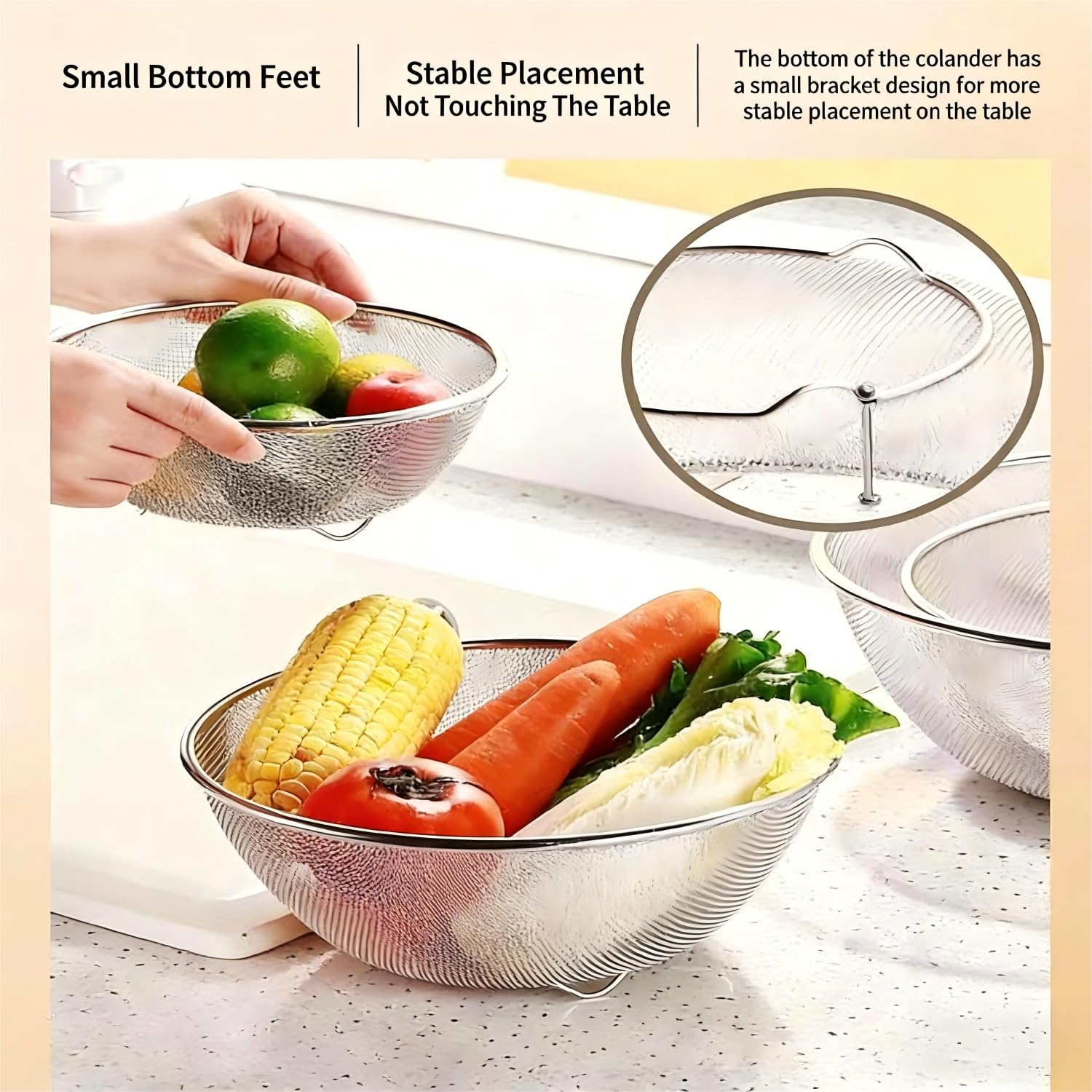 Tissting passoire inox fine tamis seul lavage riz
