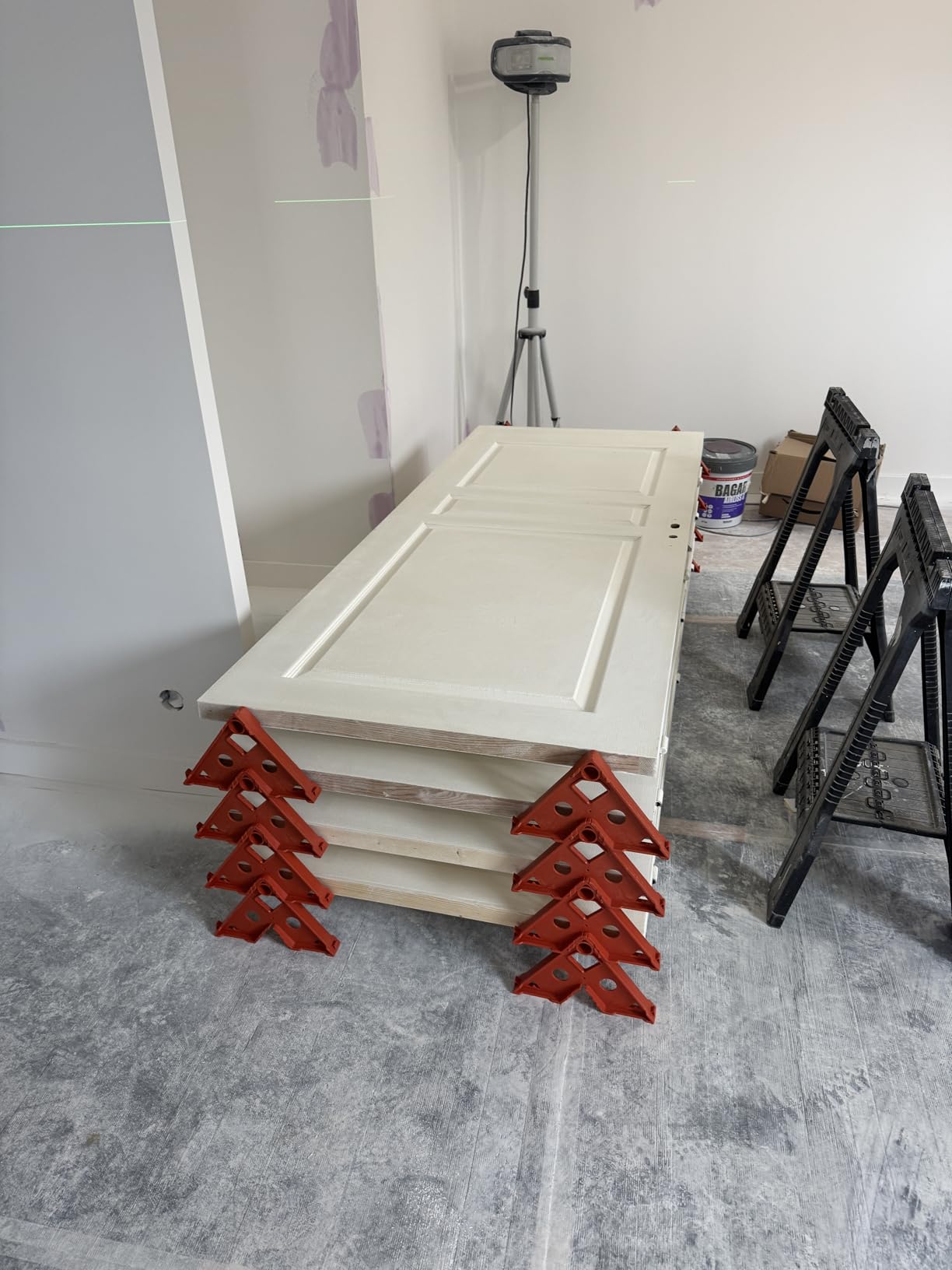 FTVOGUE Support Peinture Porte ABS 4 Pièces Triangle