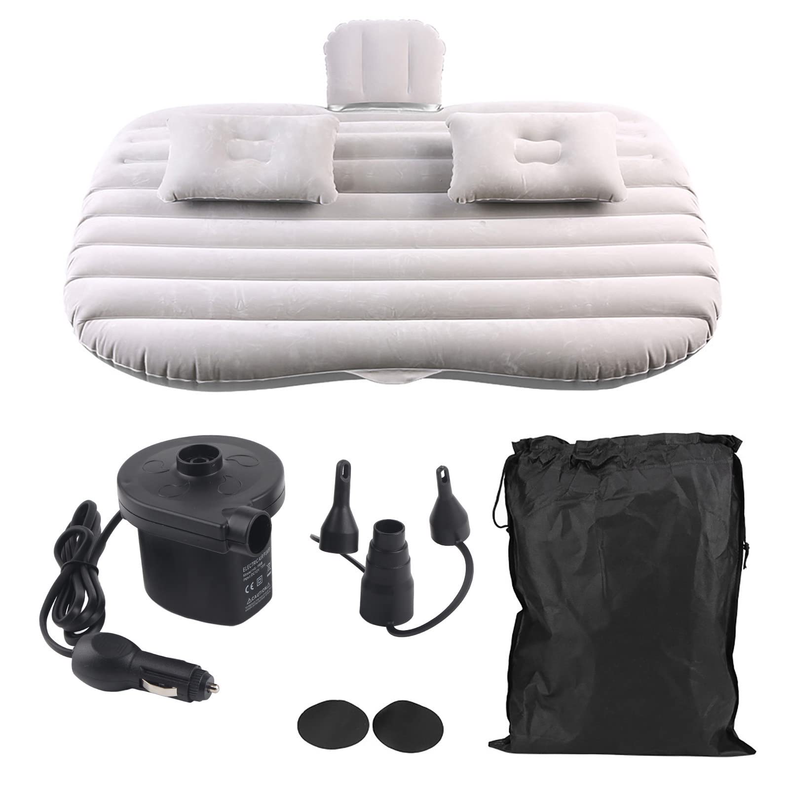Ejoyous Lit Gonflable Voiture PVC Gris + Pompe 12V