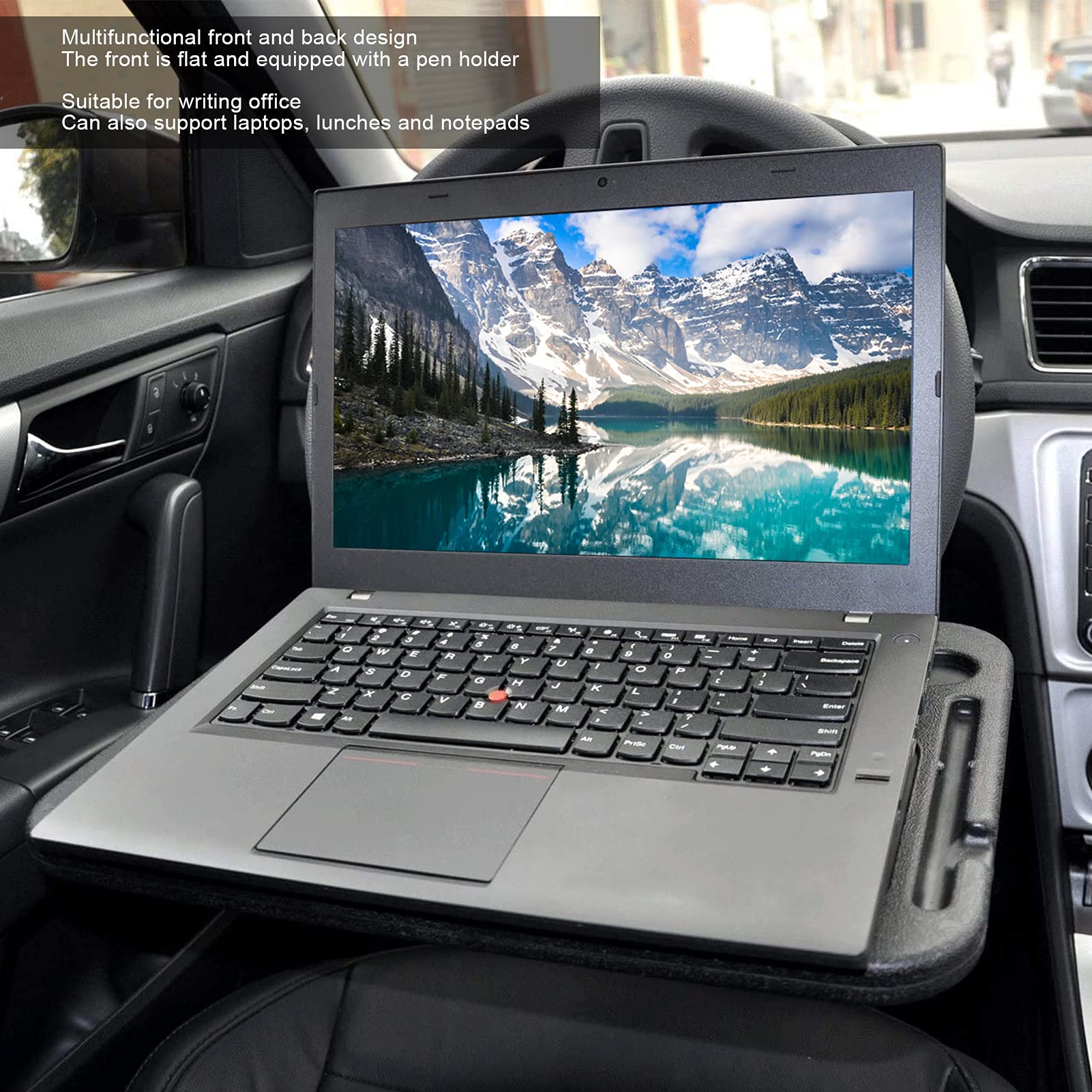 Tissting Vehicle tablette volant voiture ABS noir 42x28 cm