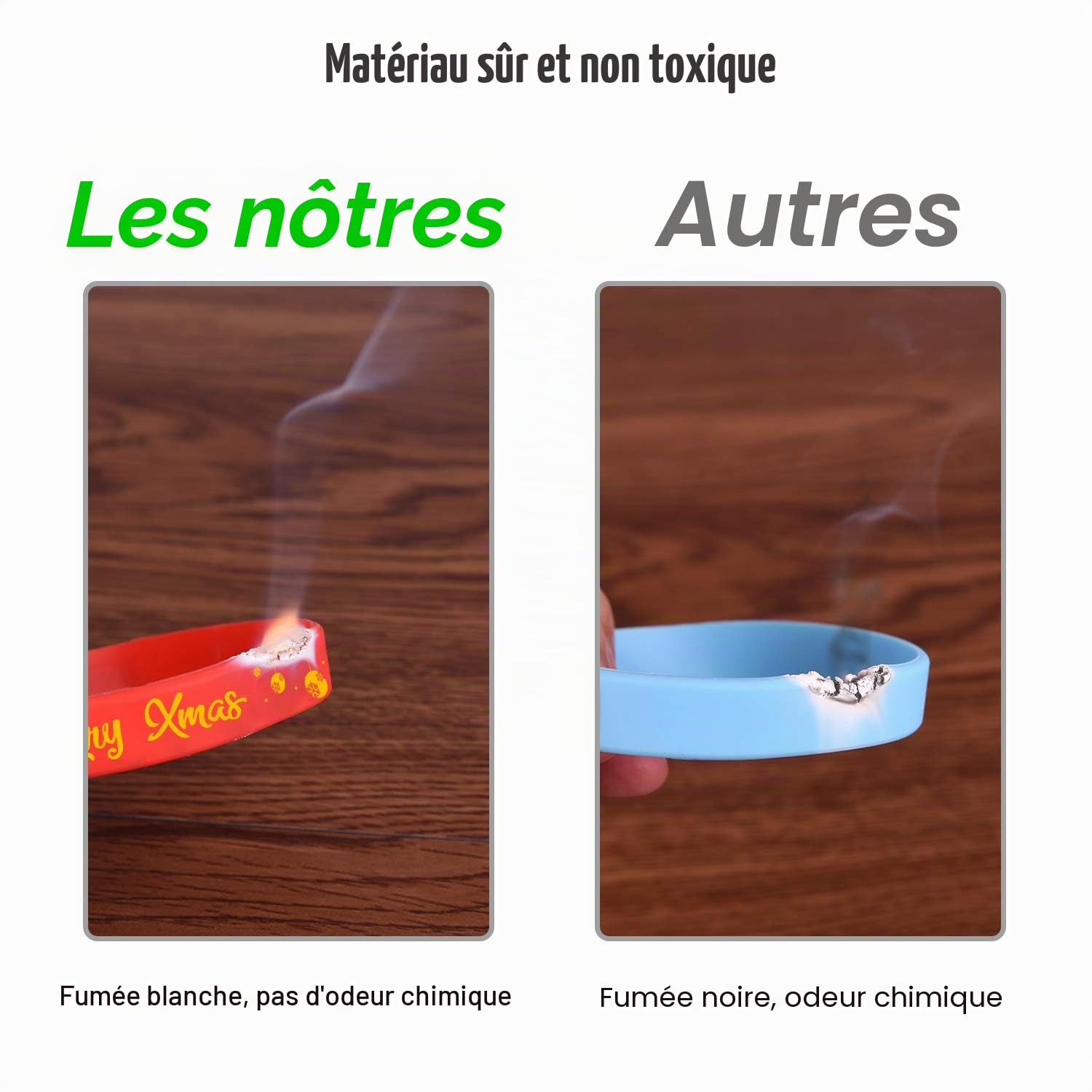 FEPITO Party bracelets Noël silicone 7 motifs lot 70