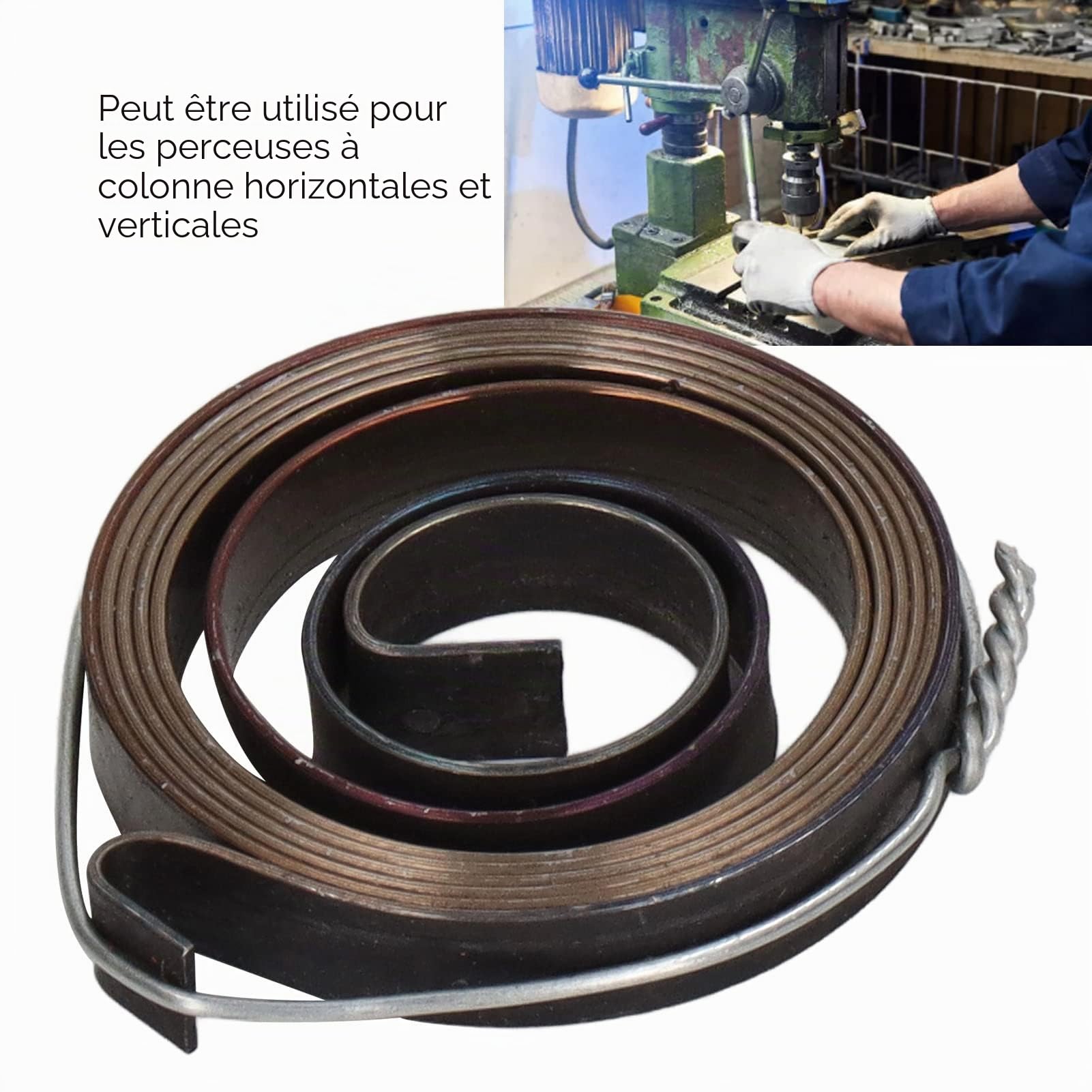 FTVOGUE Ressort Rappel Perceuse Colonne Acier Chromé