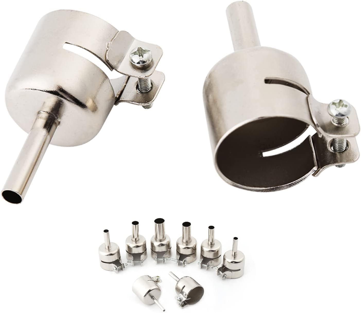 FTVOGUE Buses Pistolet Chaleur Inox 3-12mm Lot 8 Ronde