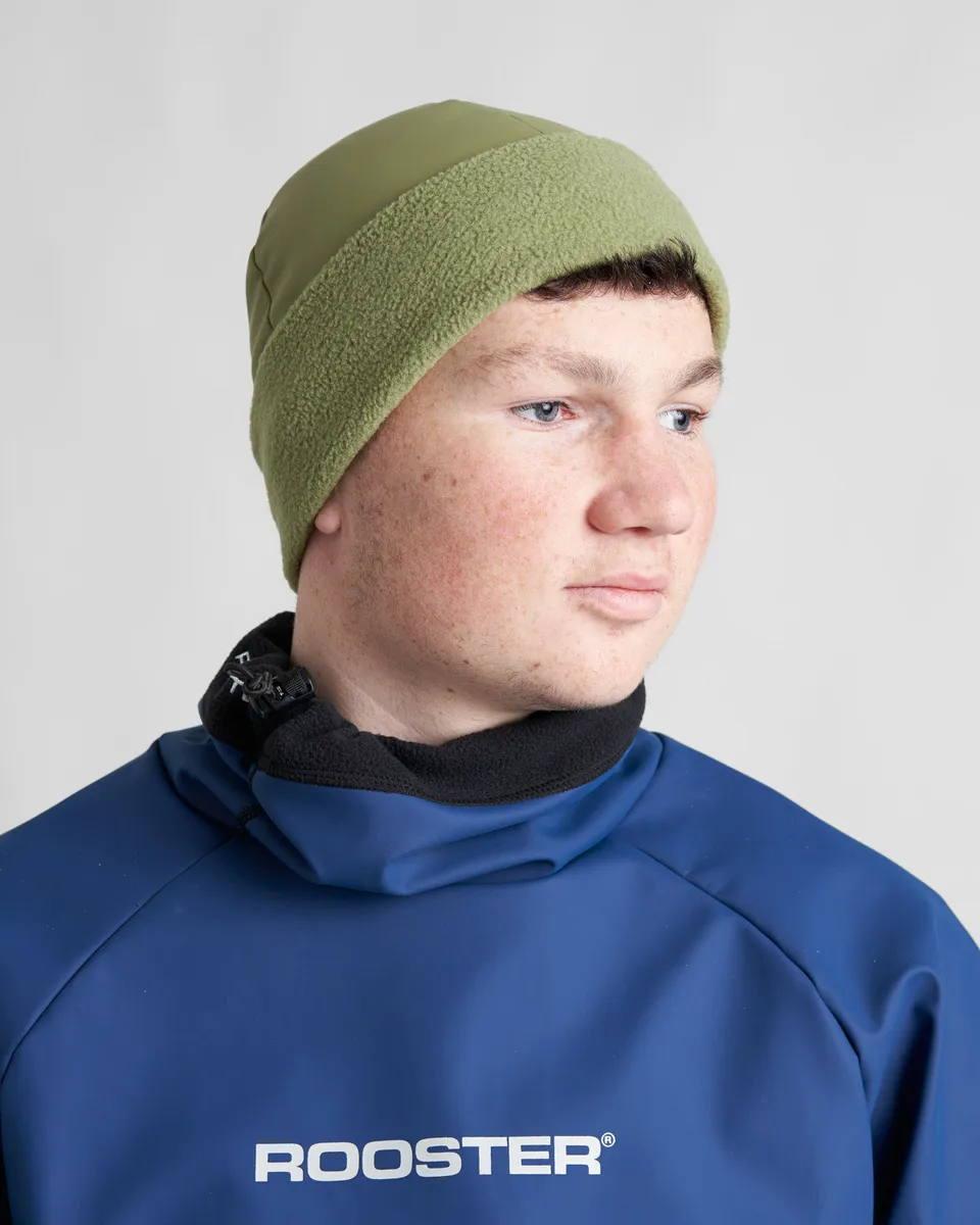 Rooster Aquafleece Beanie bonnet kaki chaud