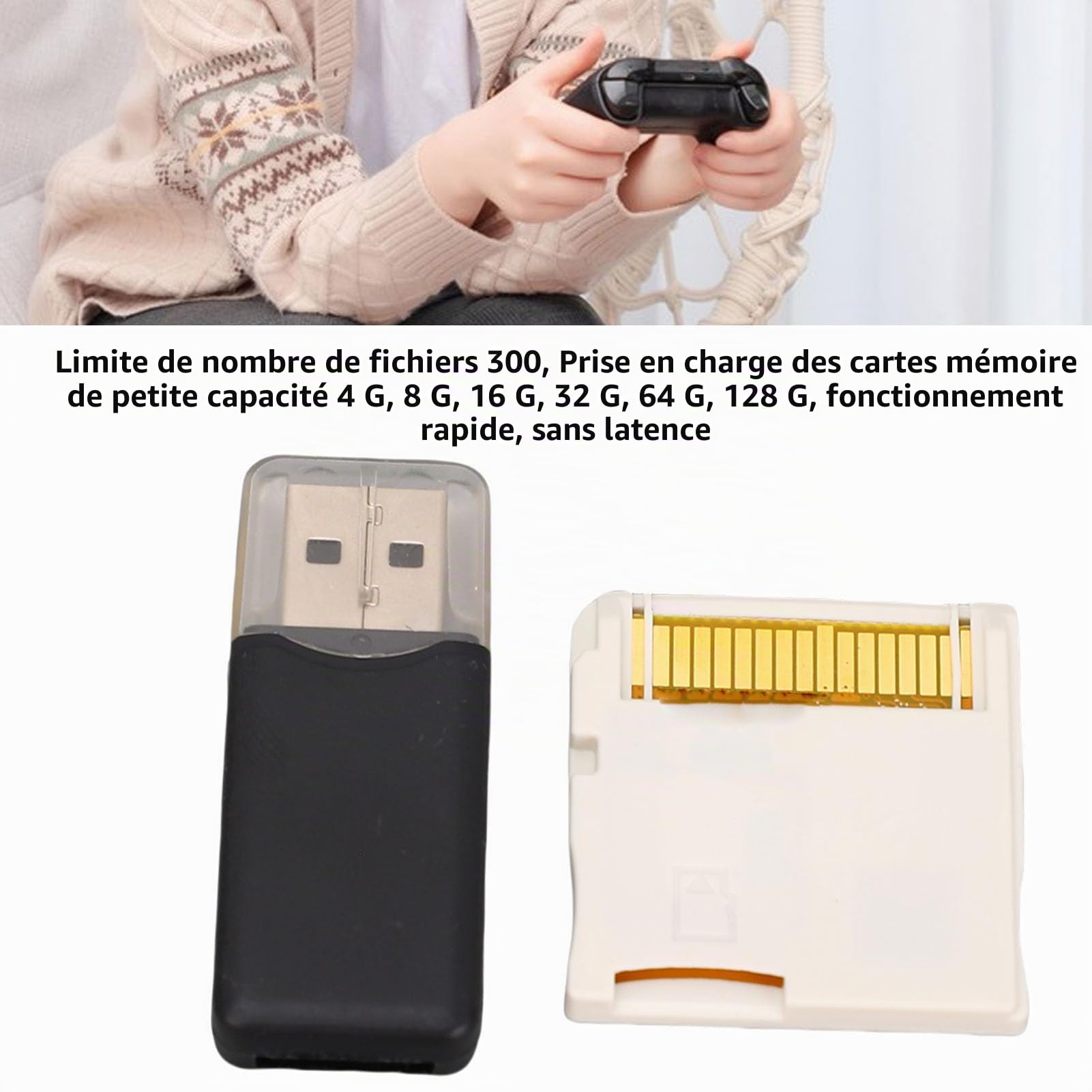 Ejoyous R4 2025 carte flash DS blanche + lecteur