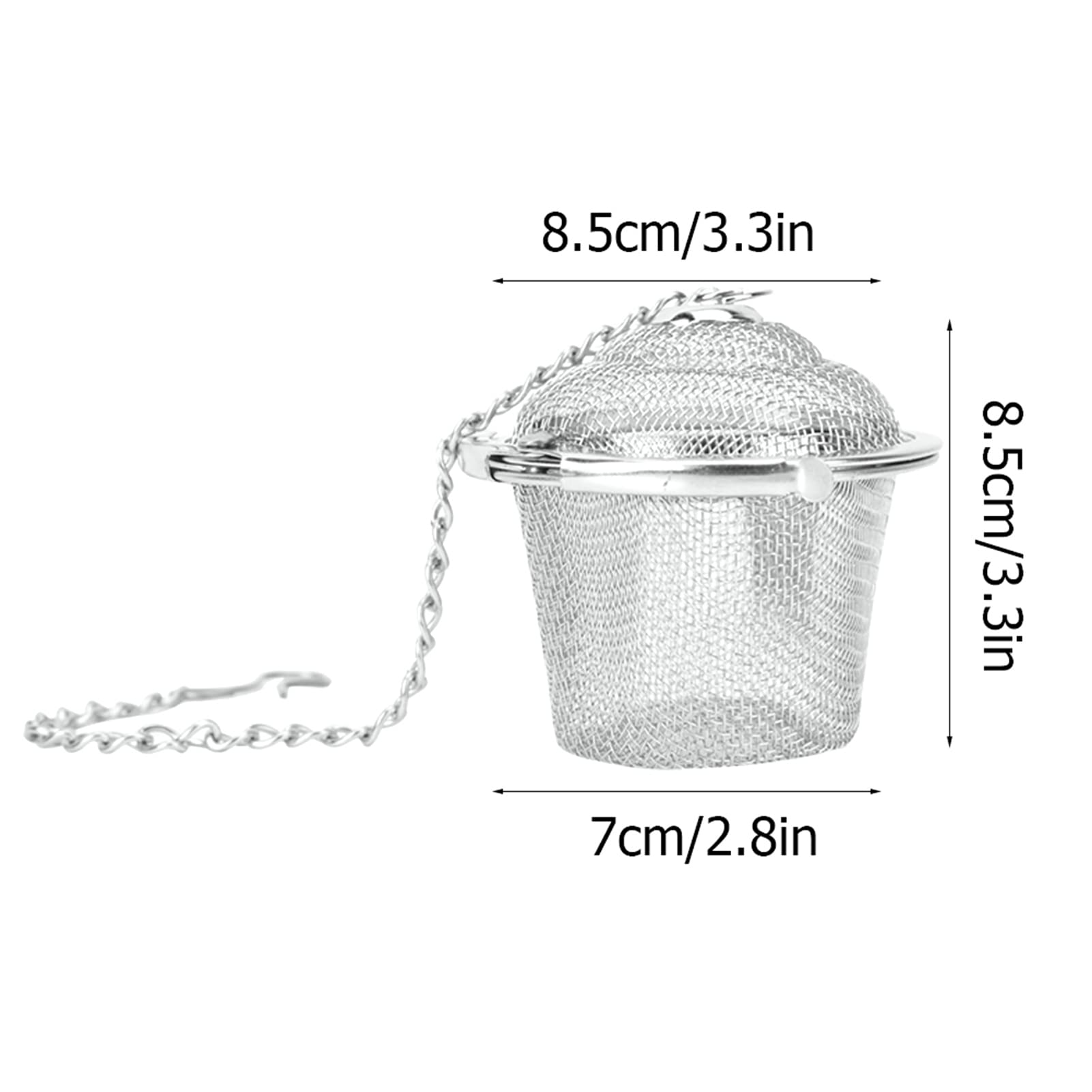 Tissting Kitchen Bathroom boule à thé inox L maille fine
