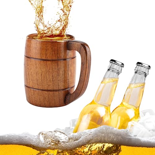 Jadeshay Articles Ménagers tasse bois 350ml bois foncé