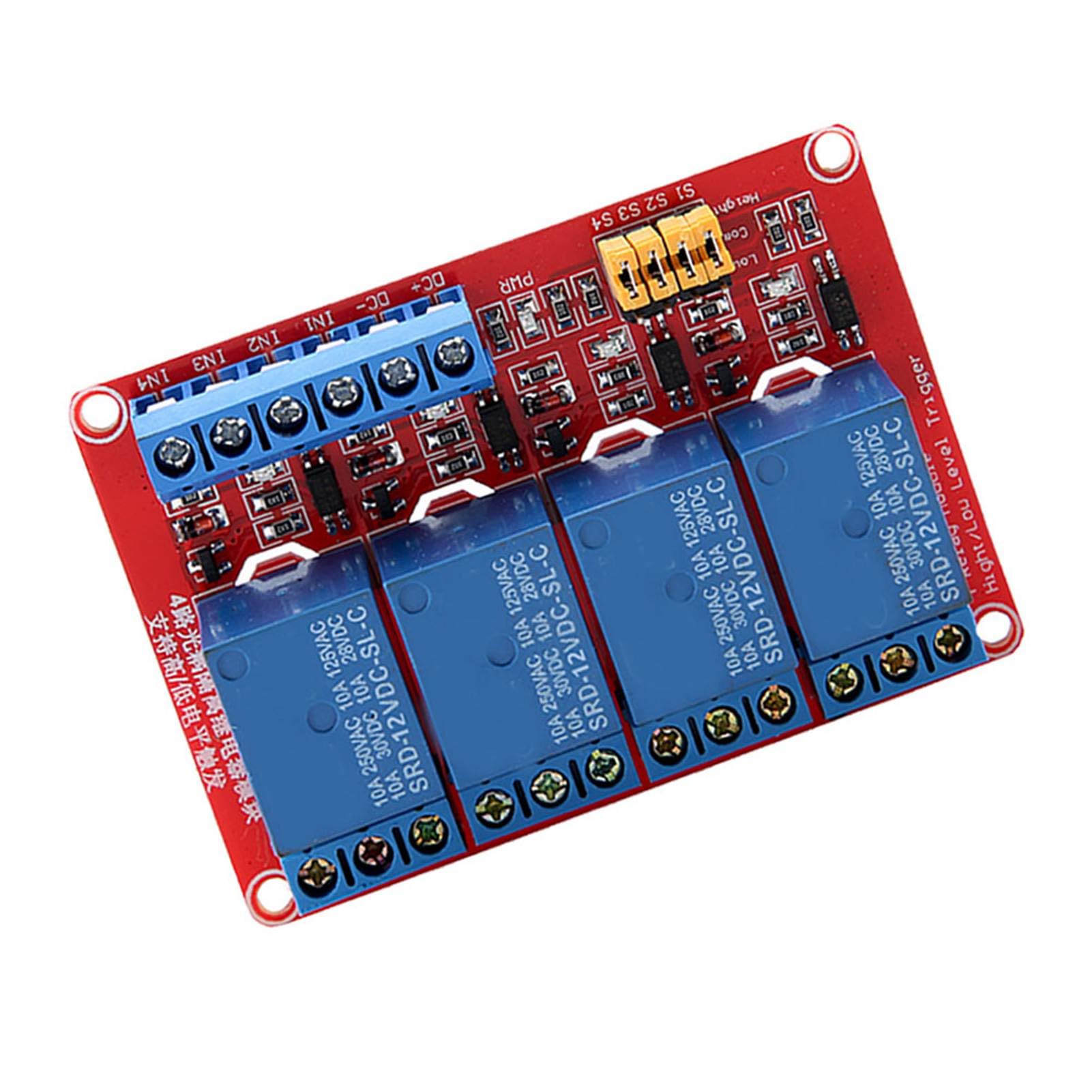 FTVOGUE module relais 4 canaux 12V DC optocoupleur