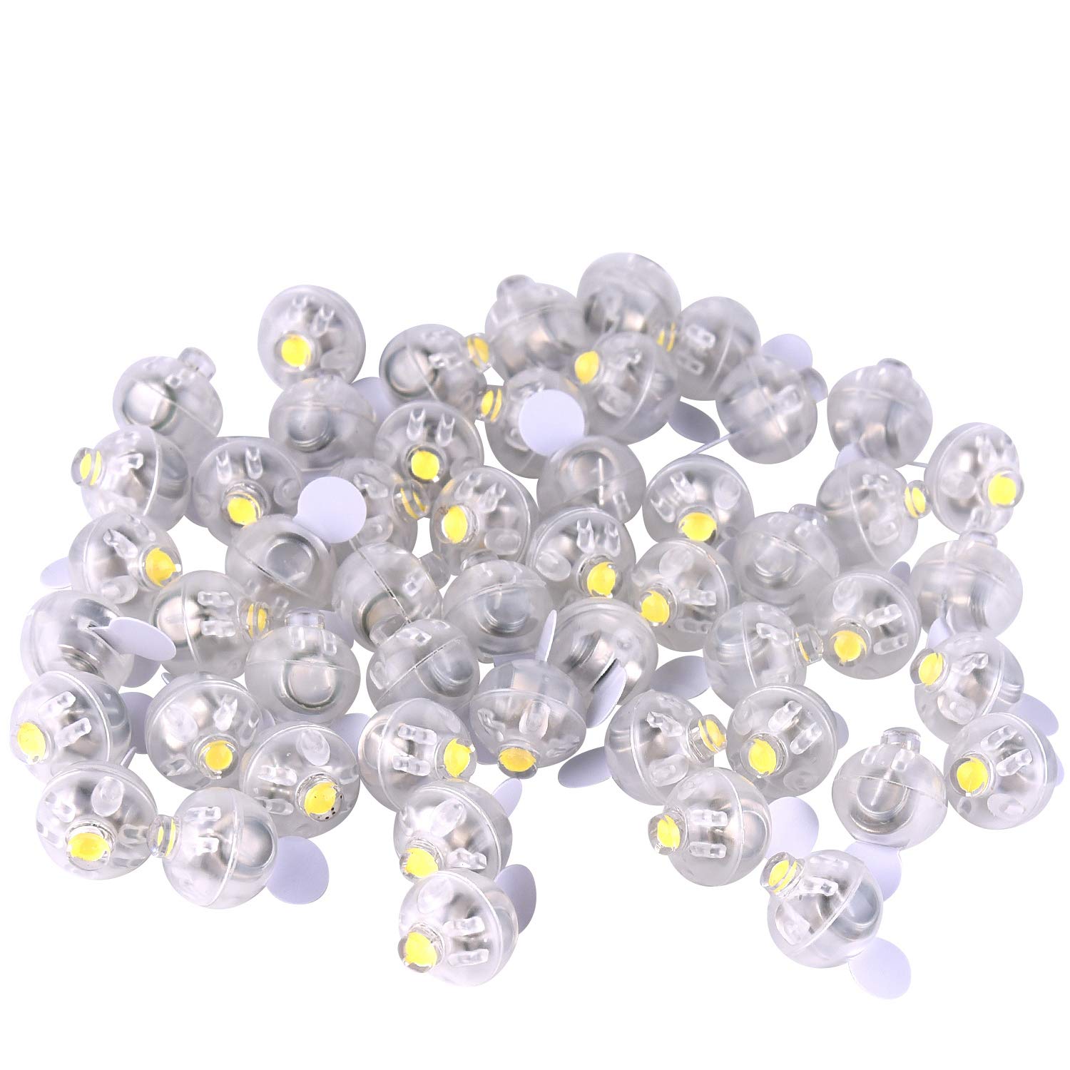 FEPITO Mini LED Ballons Lanternes Blanc Lot 50
