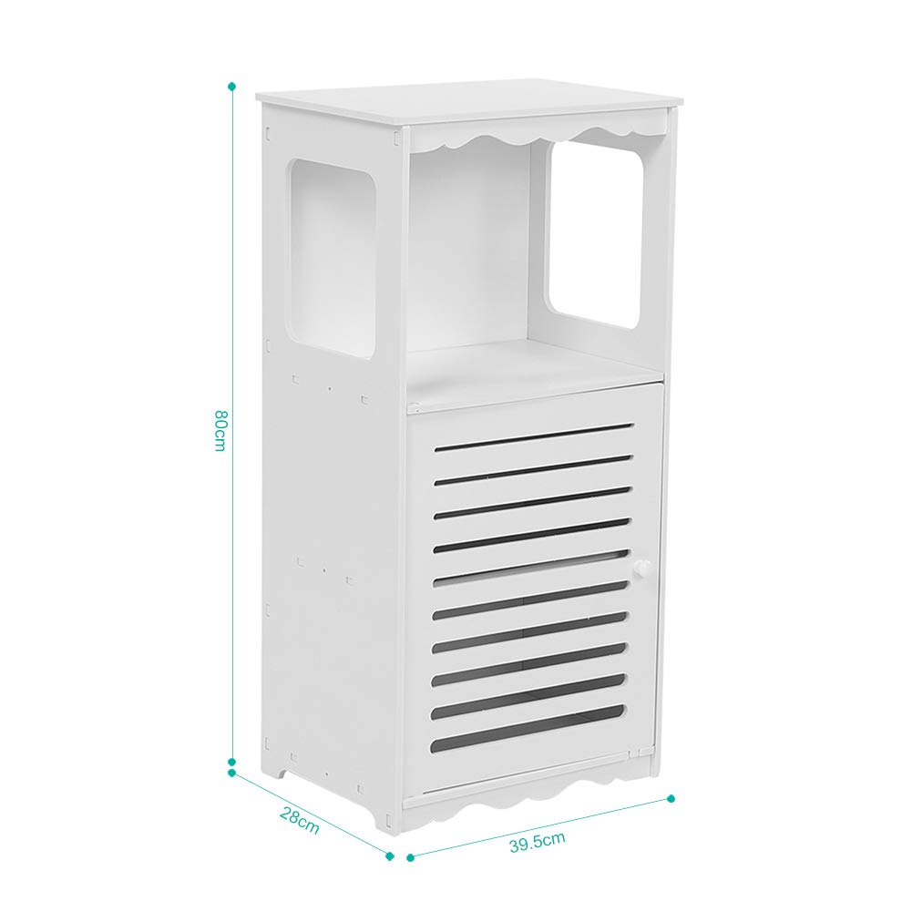 Ejoyous Bathroom petite armoire blanche 3 niveaux 39,5x28x80cm