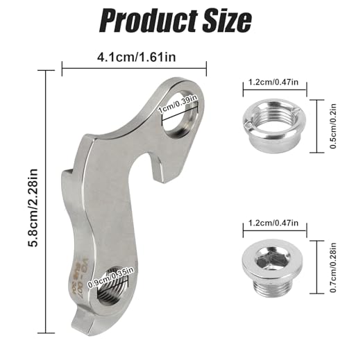 Tissting Crochet Patte Dérailleur Arrière Vélo Inox + Vis