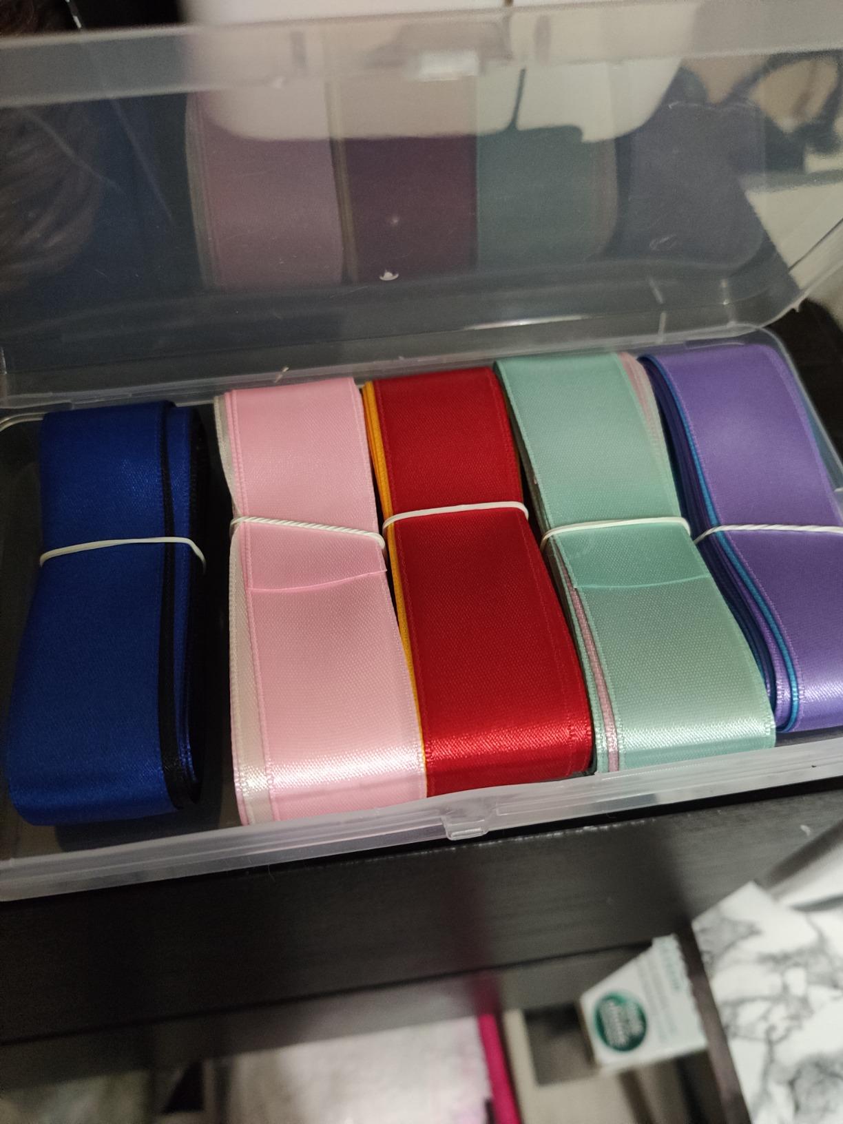 FEPITO Ruban satin 25 mm x 4 m 10 couleurs couture