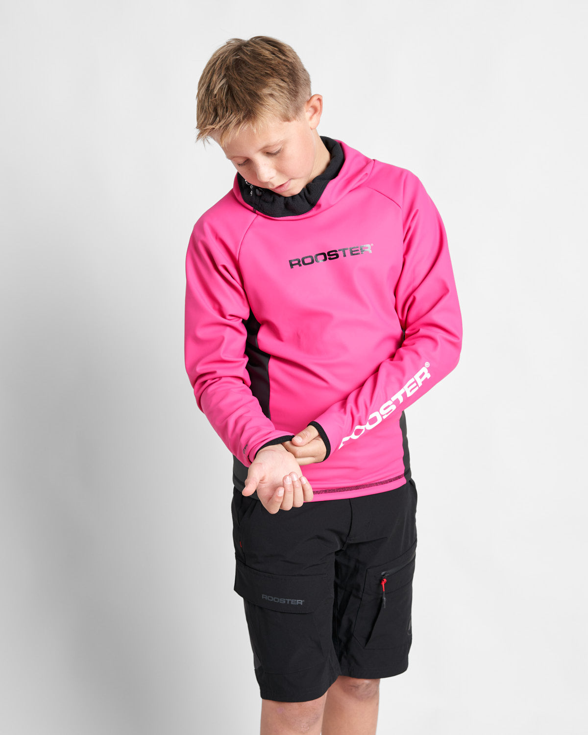 Rooster Aquafleece top Classic junior rose polaire