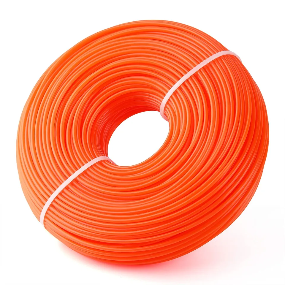 FEPITO Fil débroussailleuse nylon rond 2,4 mm x 96 m orange