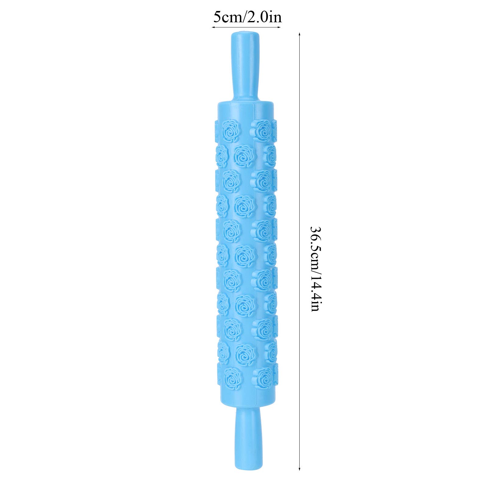 Tissting Rouleau à Pâtisserie Relief Bleu Plastique Alimentaire