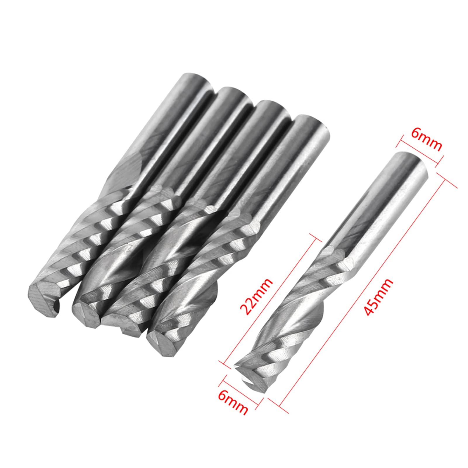 FTVOGUE Fraise CNC Carbure Tungstène 6mm Lot 5