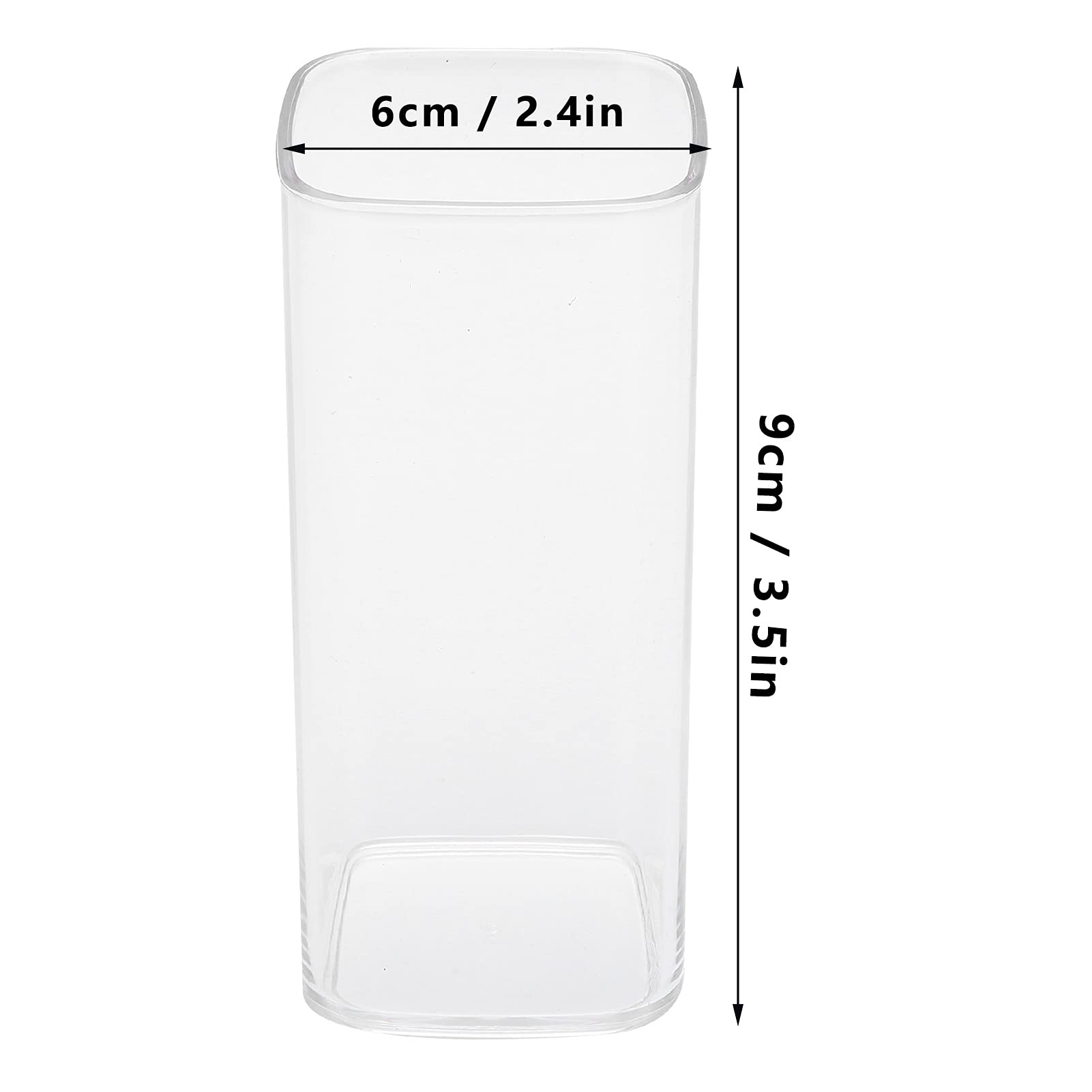 Tissting Tasse à eau acrylique 250 ml blanc carré