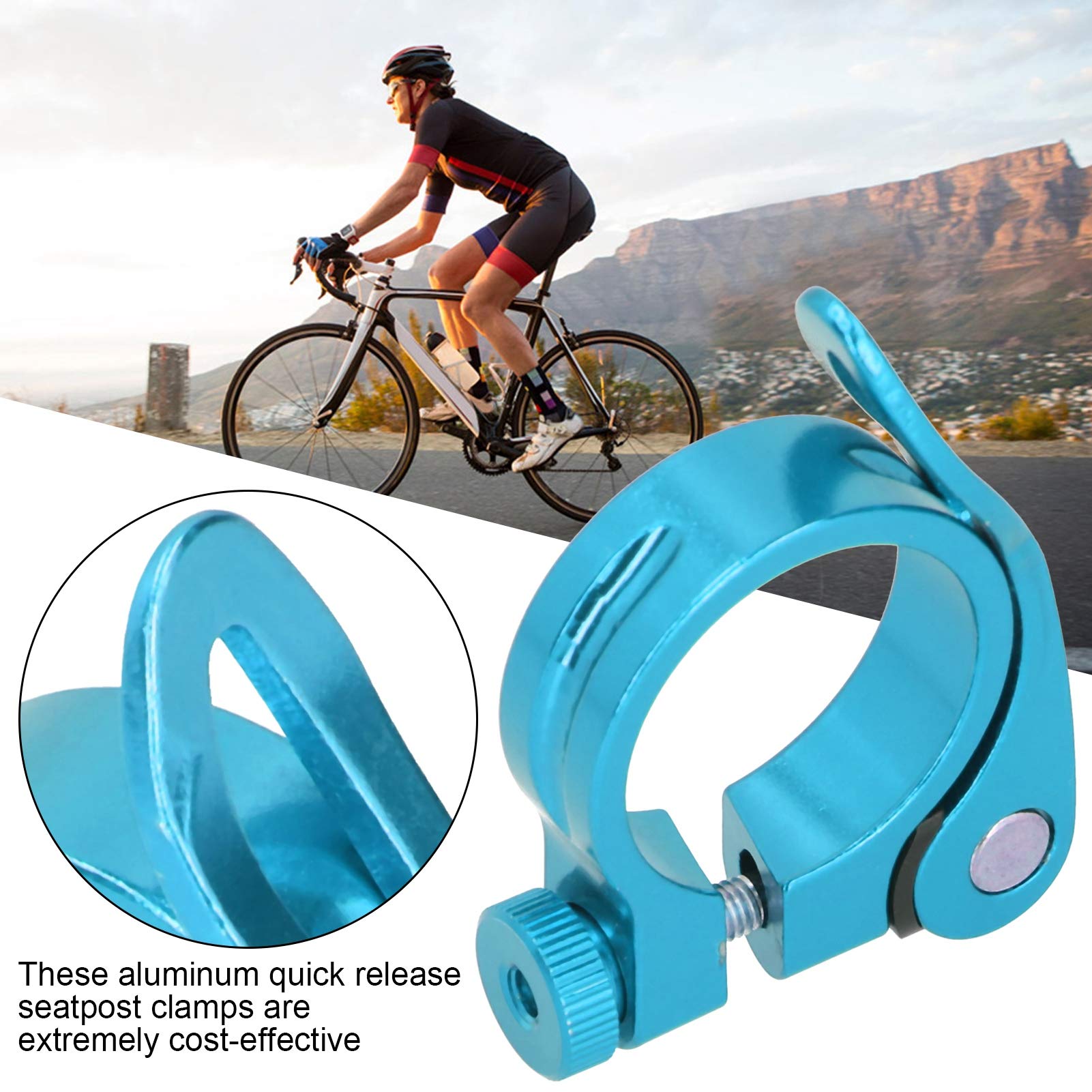 Tissting 35 mm collier de selle alu bleu lot de 2