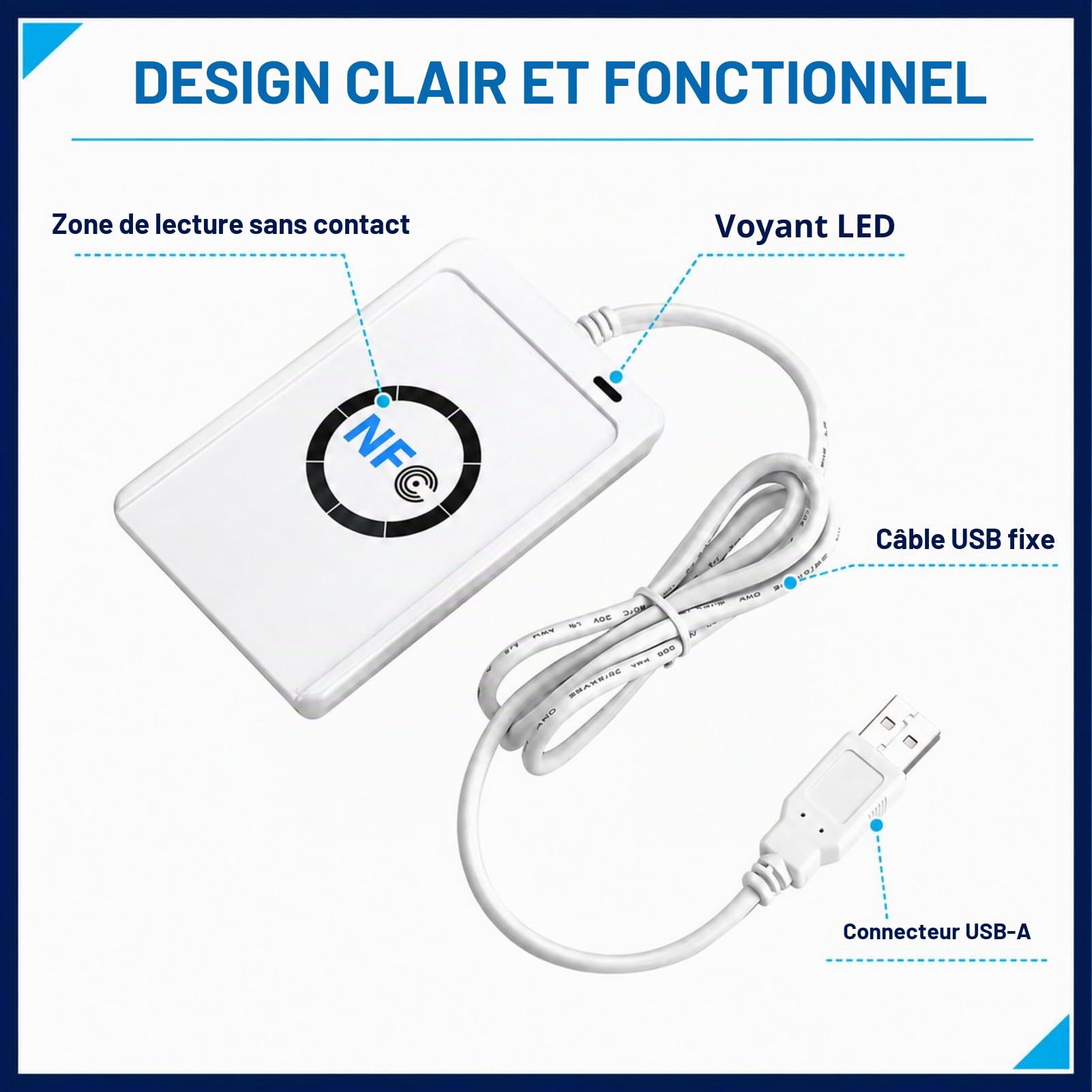 Jadeshay Installation Électrique lecteur NFC ACR122U USB
