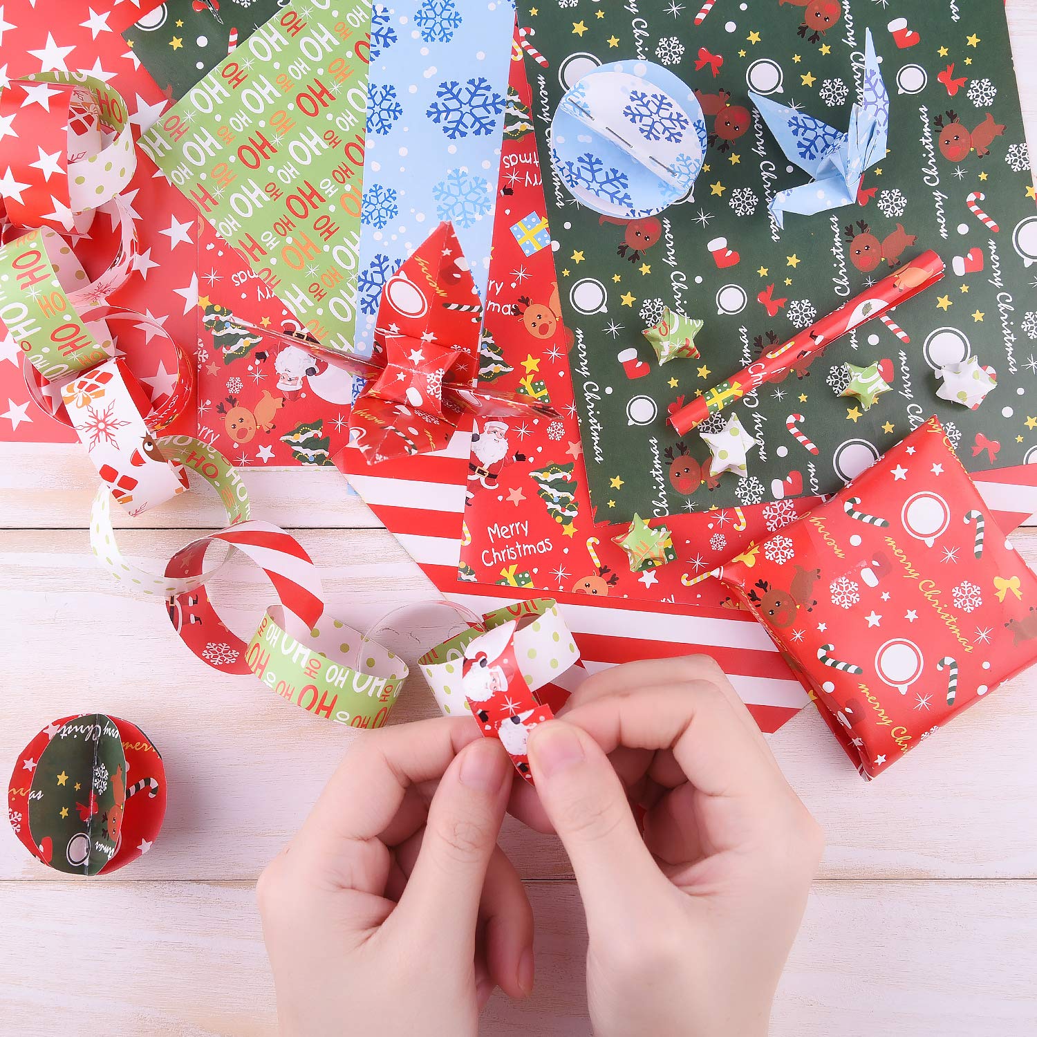 FEPITO papier décoratif Noël A4 30 feuilles 10 motifs