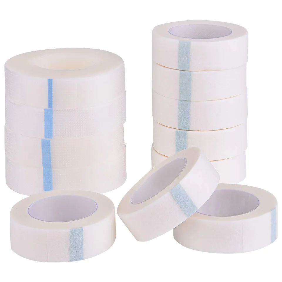 FEPITO 12 Rouleaux Ruban Extension Cils Micropore 9m