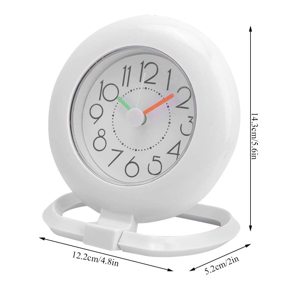 Jadeshay Horloge salle de bain étanche blanche