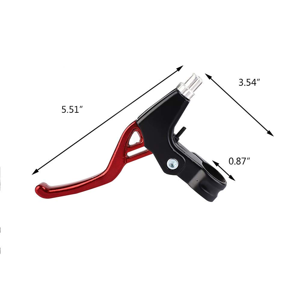 Ejoyous Paire Leviers Frein Vélo Aluminium Rouge