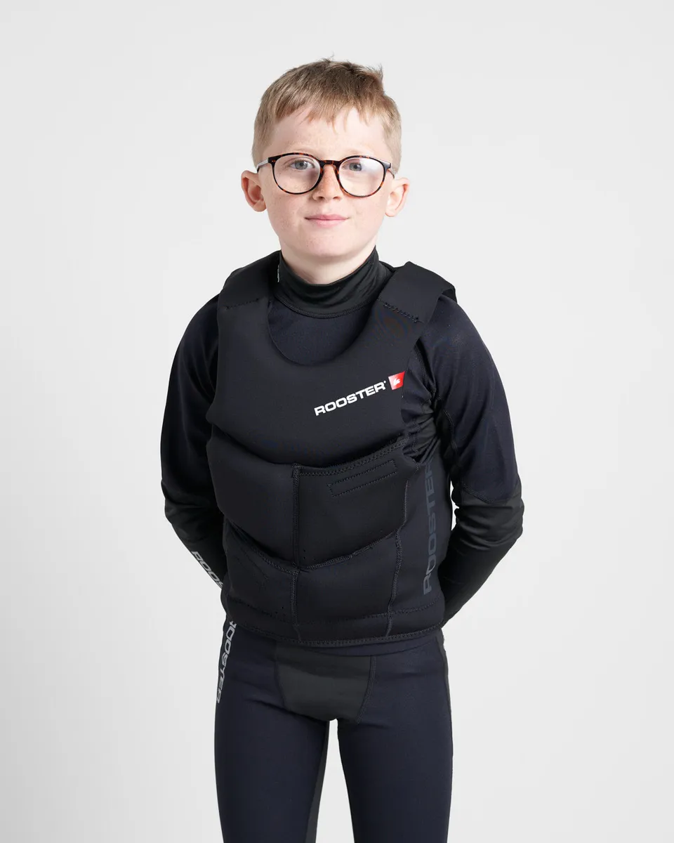 Rooster Race Armour gilet voile junior noir 2XS